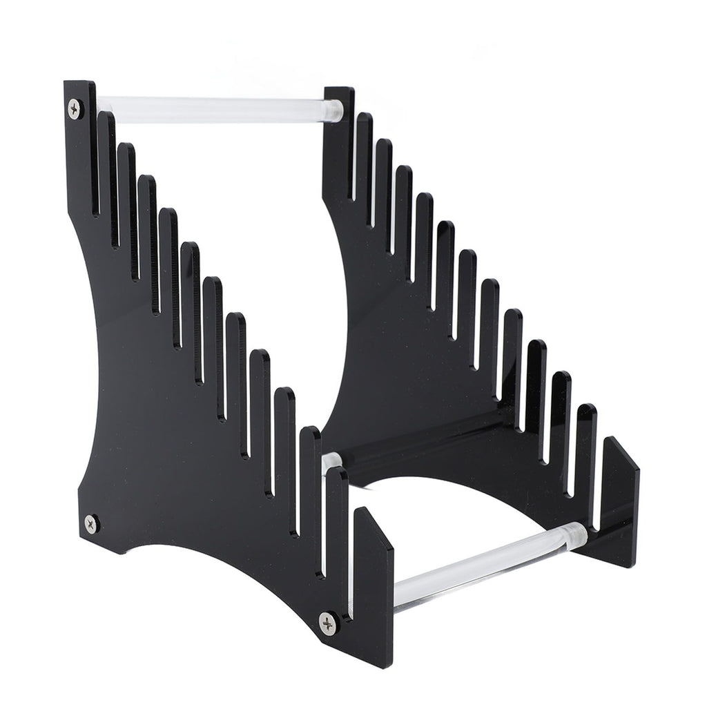 Record Storage Holder 12 Slots Acrylic Vinyl Record Organizer Easy Assembly Access Record Stand for Music Collection Album Black