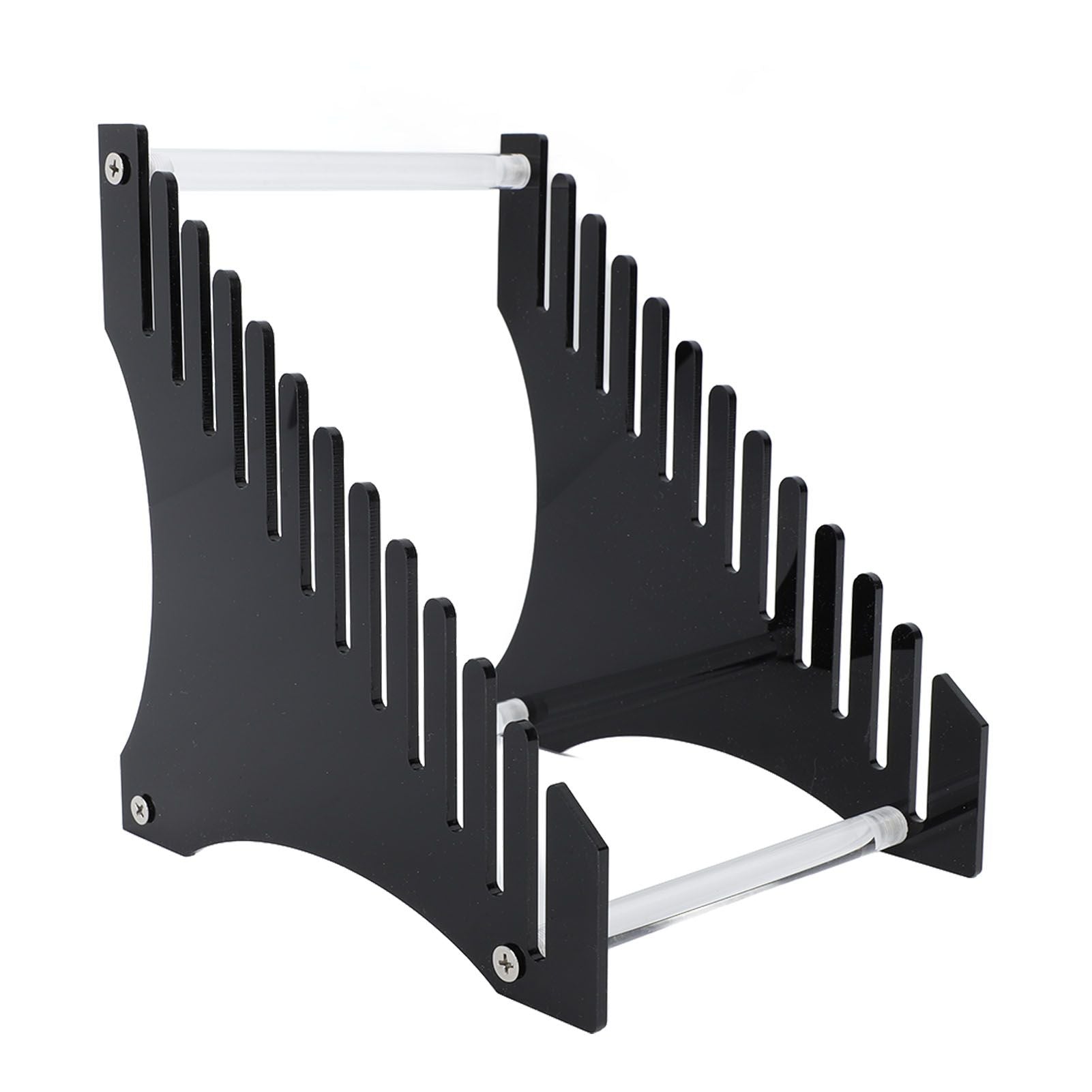 Record Storage Holder 12 Slots Acrylic Vinyl Record Organizer Easy Assembly Access Record Stand for Music Collection Album Black