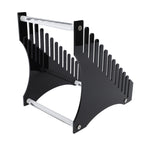 Record Storage Holder 12 Slots Acrylic Vinyl Record Organizer Easy Assembly Access Record Stand for Music Collection Album Black