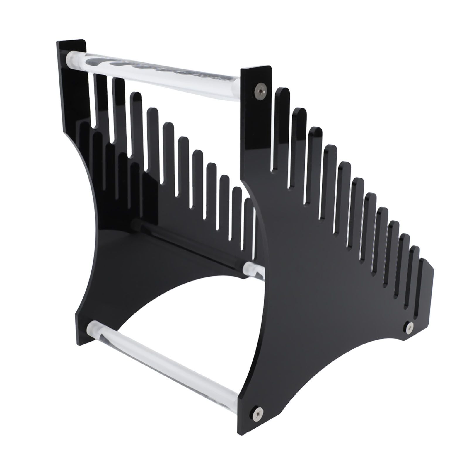Record Storage Holder 12 Slots Acrylic Vinyl Record Organizer Easy Assembly Access Record Stand for Music Collection Album Black