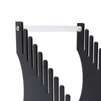 Record Storage Holder 12 Slots Acrylic Vinyl Record Organizer Easy Assembly Access Record Stand for Music Collection Album Black