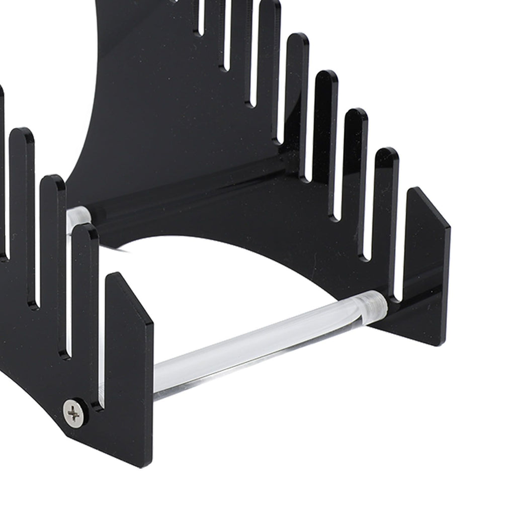 Record Storage Holder 12 Slots Acrylic Vinyl Record Organizer Easy Assembly Access Record Stand for Music Collection Album Black