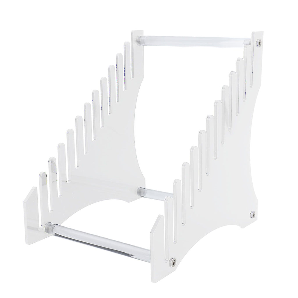 Record Storage Holder 12 Slots Acrylic Vinyl Record Organizer Easy Assembly Access Record Stand for Music Collection Album Transparent
