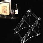 Record Storage Holder 12 Slots Acrylic Vinyl Record Organizer Easy Assembly Access Record Stand for Music Collection Album Transparent