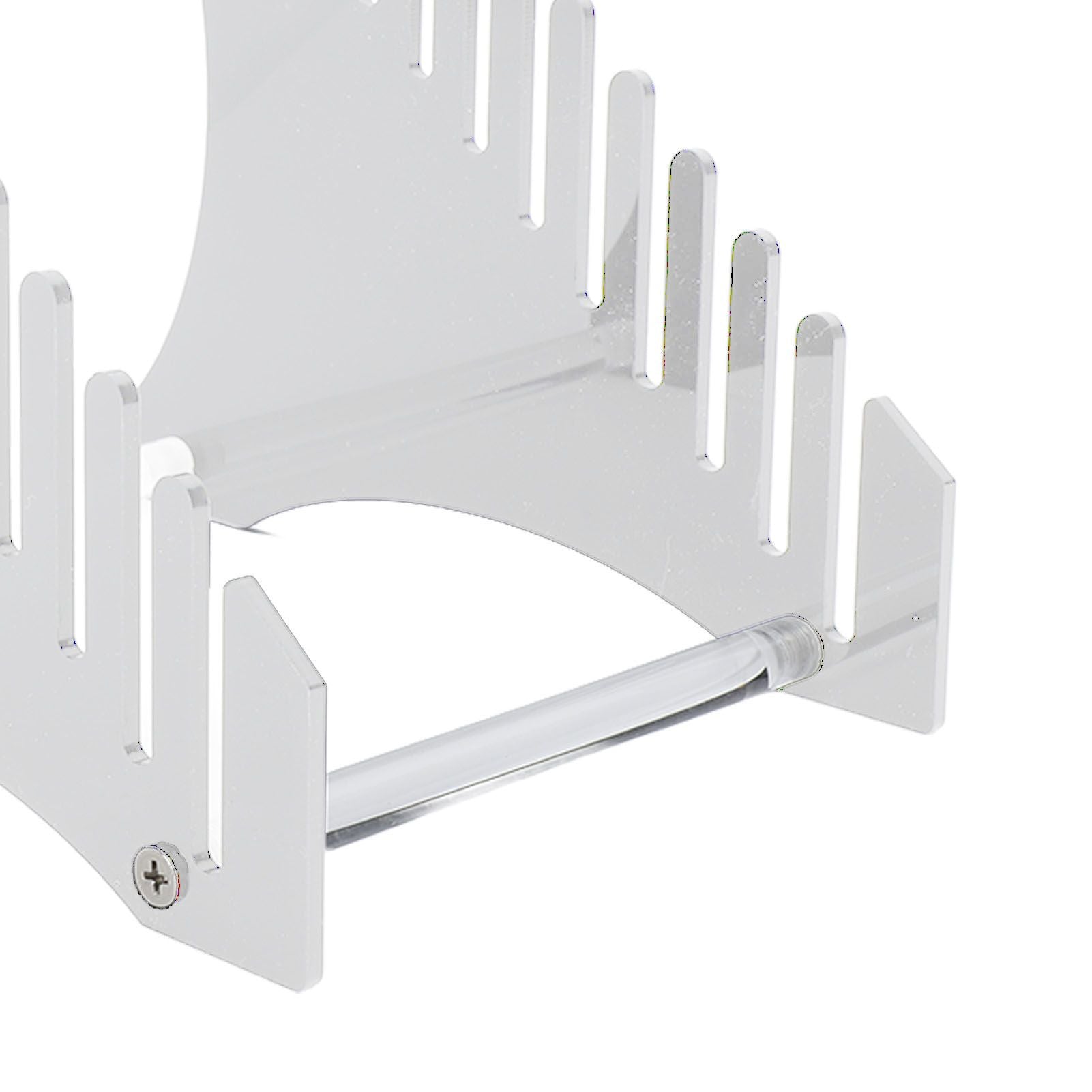 Record Storage Holder 12 Slots Acrylic Vinyl Record Organizer Easy Assembly Access Record Stand for Music Collection Album Transparent