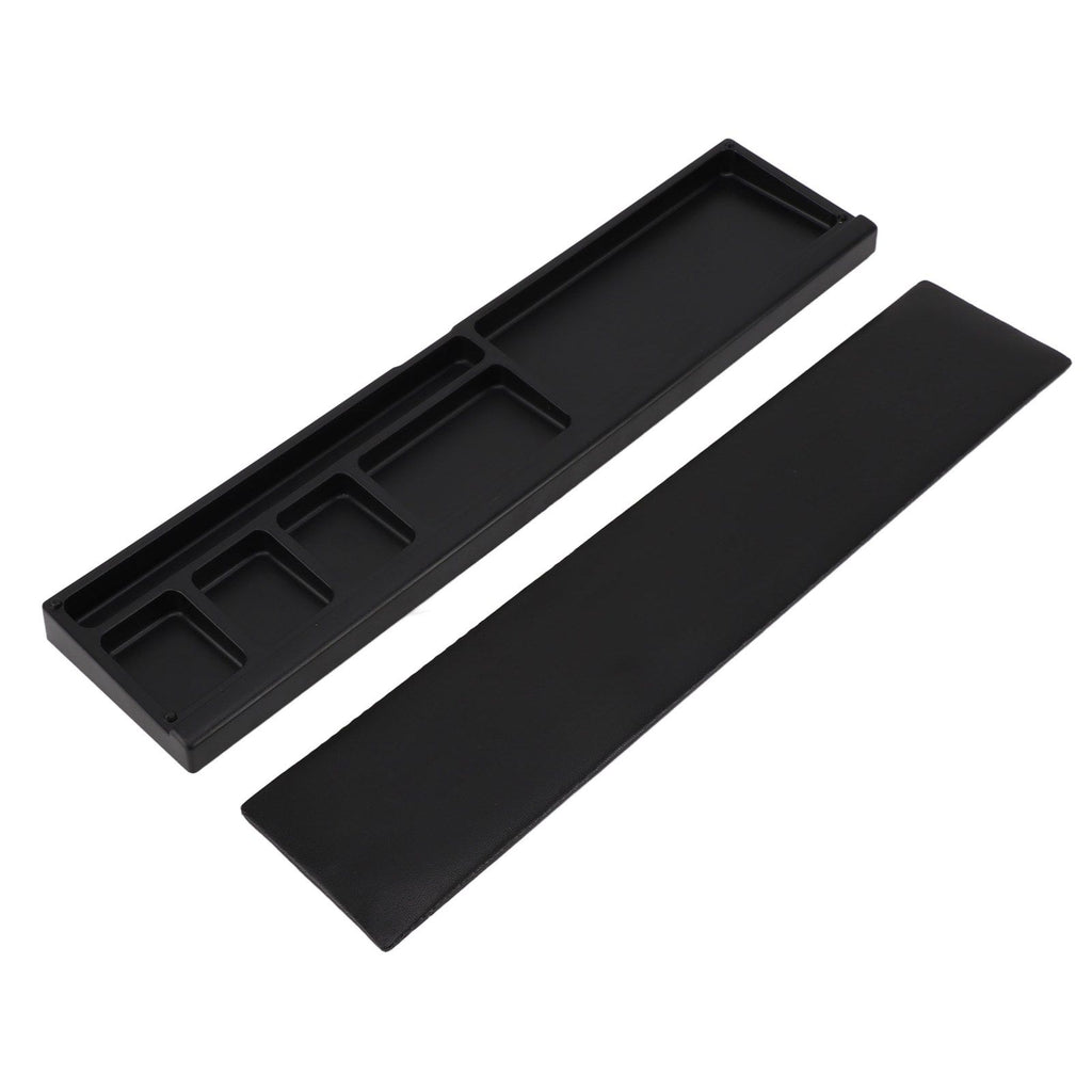 Keyboard Wrist Rest Pad Ergonomic Soft Prevent Slip Keyboard Wrist Support with Partition Storage Case for Office Black