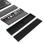 Keyboard Wrist Rest Pad Ergonomic Soft Prevent Slip Keyboard Wrist Support with Partition Storage Case for Office Black