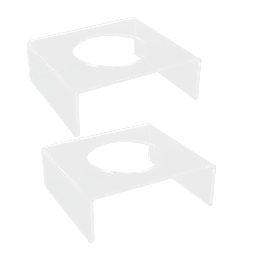 2PCS Football Stand Clear Display Holder Acrylic Stable Support Anti Scratch Versatile Display Rack for Basketball Volleyball