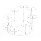 Acrylic Cupcake Stands Stable Round Anime Figure Doll Platter Display Stand for Wedding Birthday Party Transparent