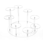 Acrylic Cupcake Stands Stable Round Anime Figure Doll Platter Display Stand for Wedding Birthday Party Transparent