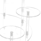 Acrylic Cupcake Stands Stable Round Anime Figure Doll Platter Display Stand for Wedding Birthday Party Transparent