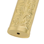 2Pcs Lighter Case Zinc Alloy Lighter Storage Container Floral Pattern for Outdoor Camping Hiking Gold