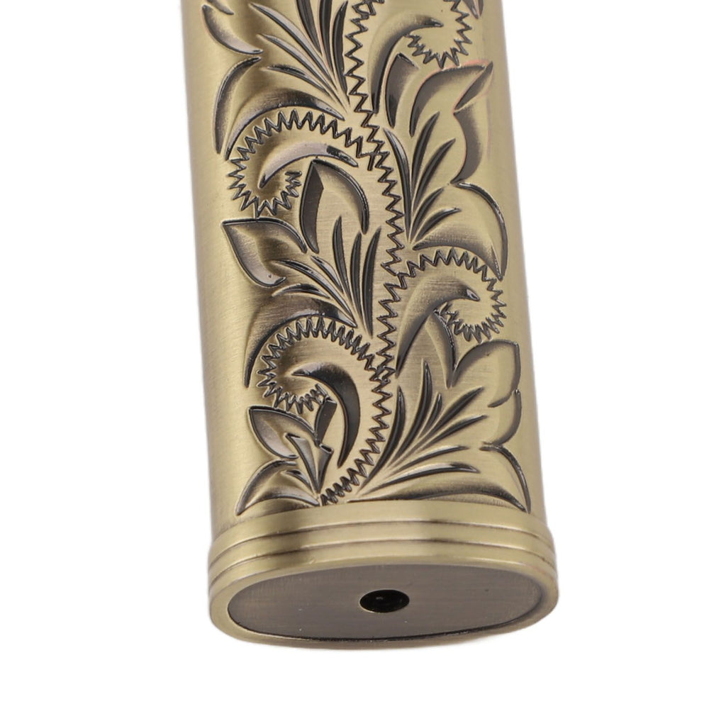 2Pcs Lighter Case Zinc Alloy Lighter Storage Container Floral Pattern for Outdoor Camping Hiking Bronze