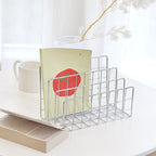 Book Sorter File Magazine Display Organizer Iron Bookend Home Decoration for Office Shelf