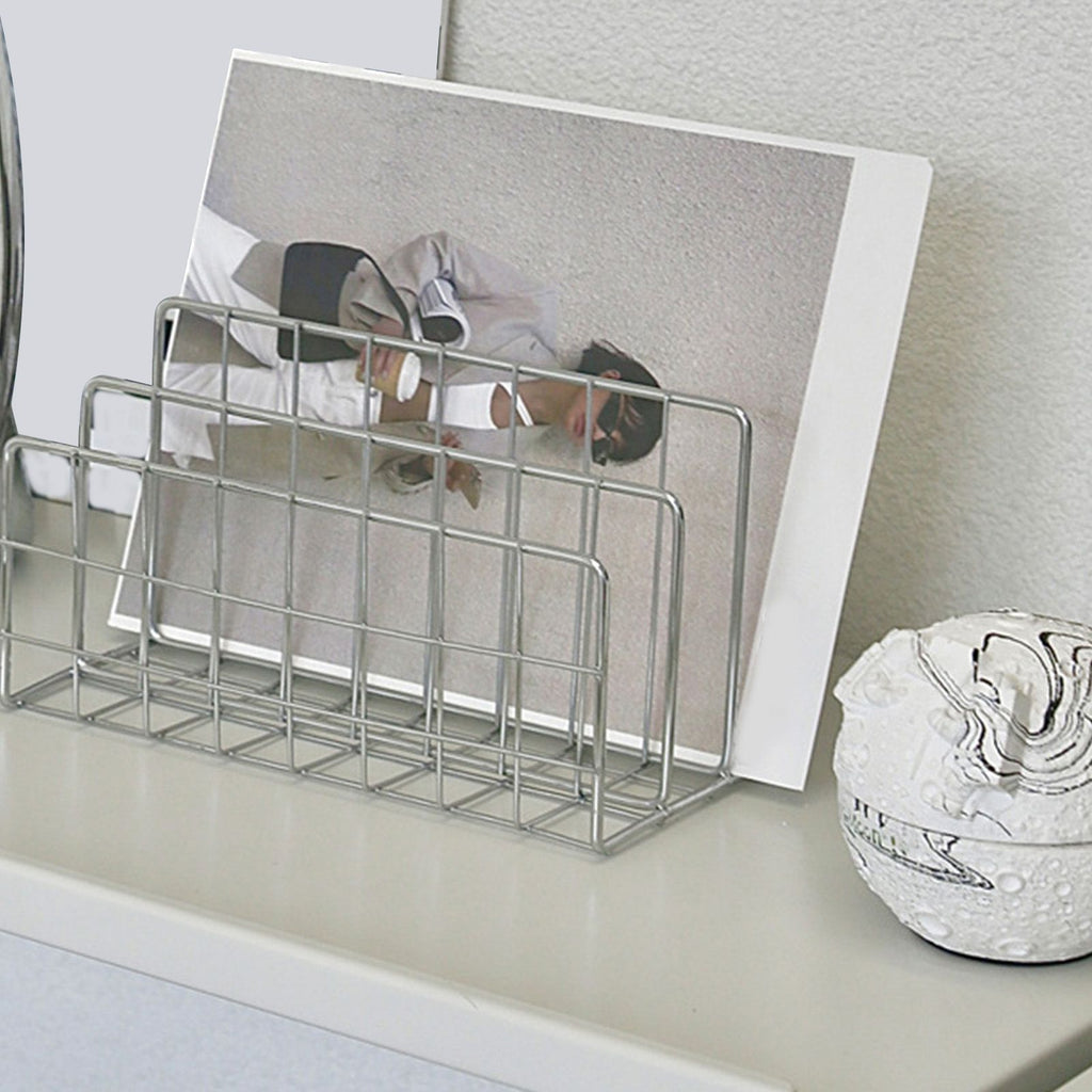 Book Sorter File Magazine Display Organizer Iron Bookend Home Decoration for Office Shelf