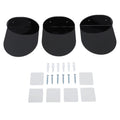 3pcs Wall Speaker Floating Shelves Acrylic Waterproof Wall Mounted Speaker Display Stand for Baby Camera Small Alarm Clock Black