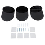 3pcs Wall Speaker Floating Shelves Acrylic Waterproof Wall Mounted Speaker Display Stand for Baby Camera Small Alarm Clock Black