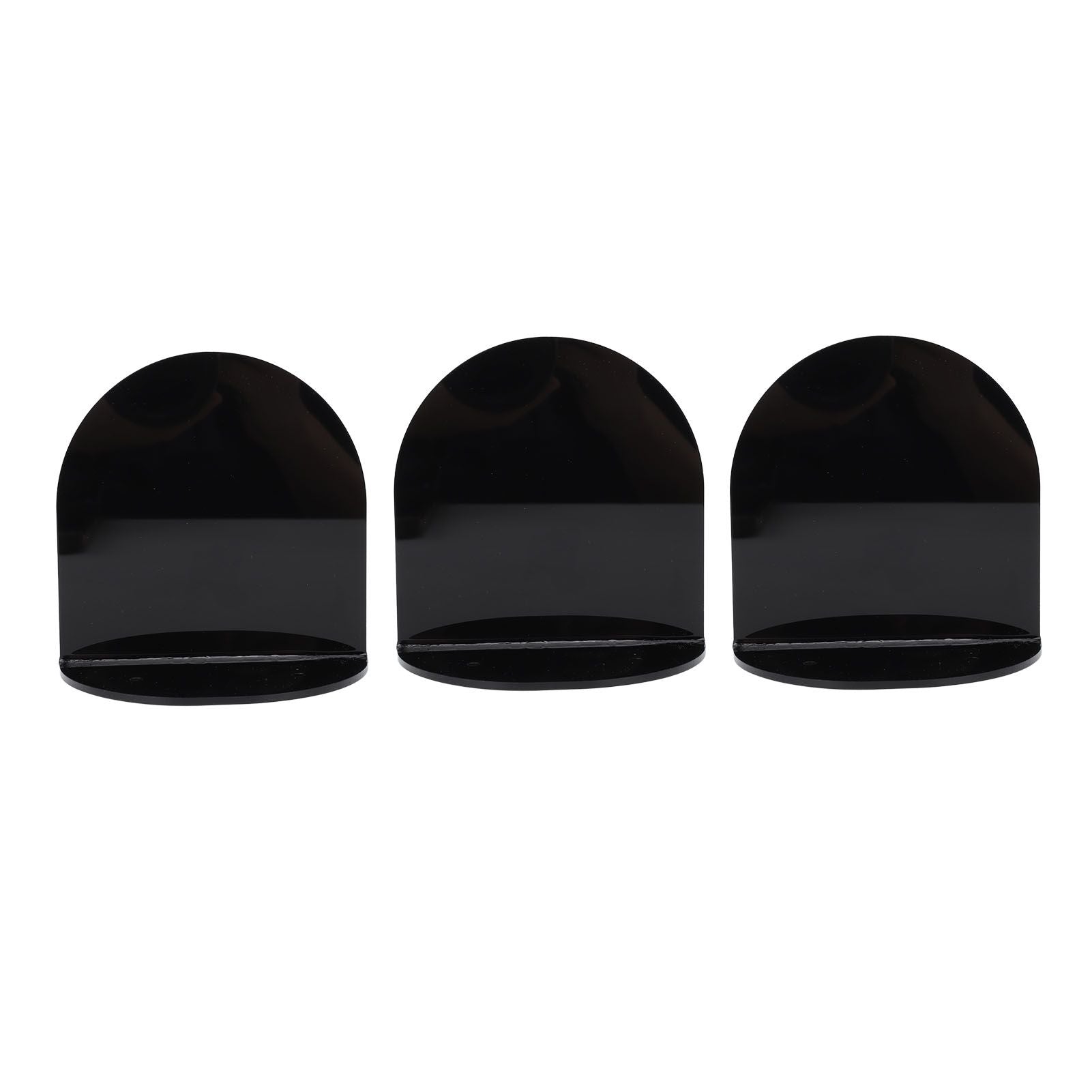 3pcs Wall Speaker Floating Shelves Acrylic Waterproof Wall Mounted Speaker Display Stand for Baby Camera Small Alarm Clock Black