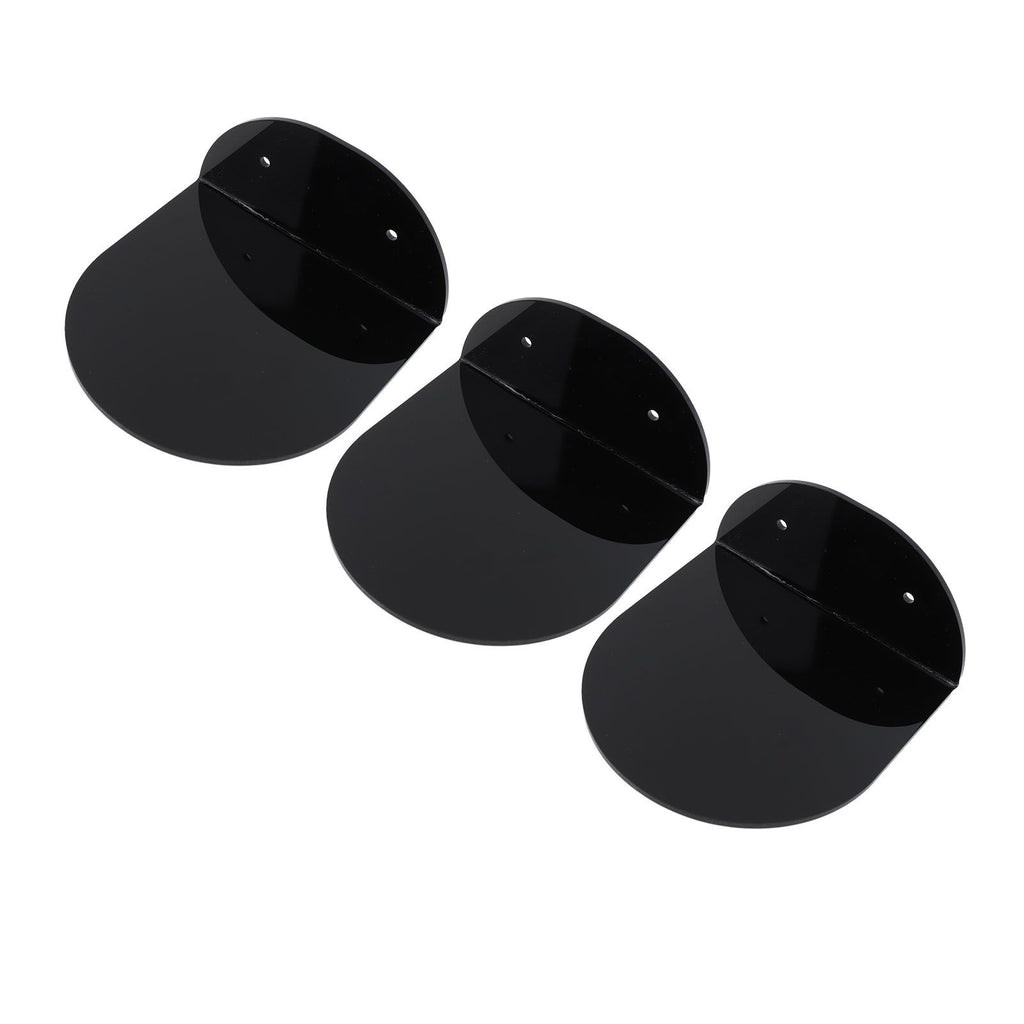3pcs Wall Speaker Floating Shelves Acrylic Waterproof Wall Mounted Speaker Display Stand for Baby Camera Small Alarm Clock Black
