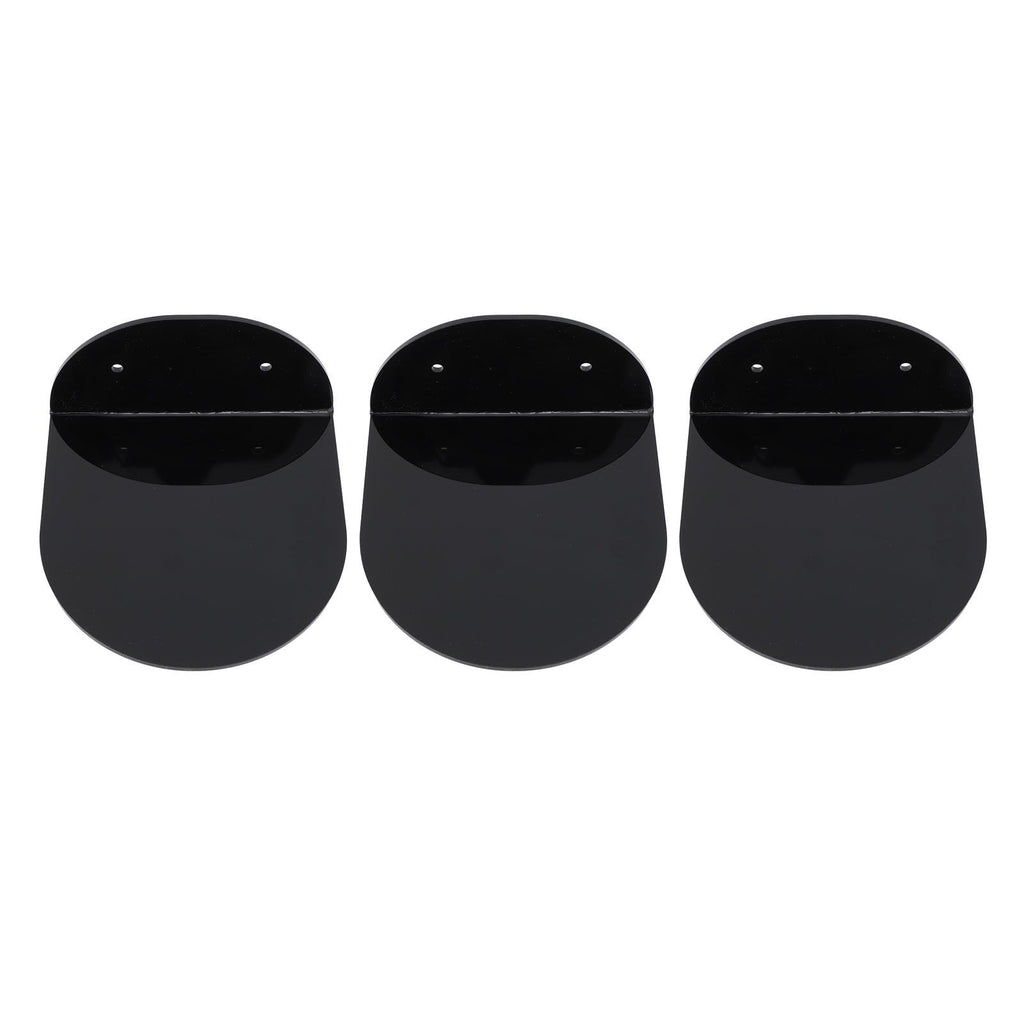 3pcs Wall Speaker Floating Shelves Acrylic Waterproof Wall Mounted Speaker Display Stand for Baby Camera Small Alarm Clock Black