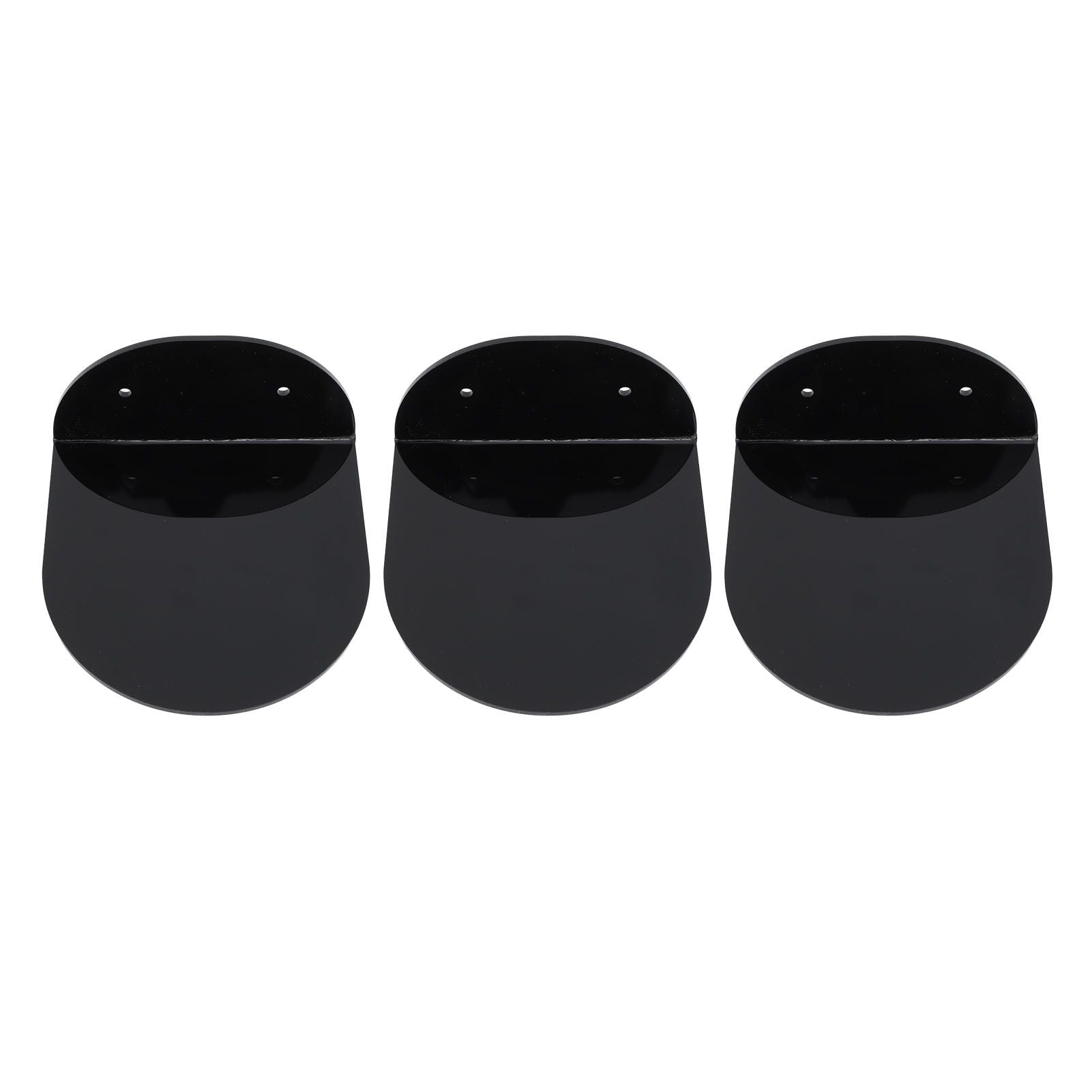3pcs Wall Speaker Floating Shelves Acrylic Waterproof Wall Mounted Speaker Display Stand for Baby Camera Small Alarm Clock Black
