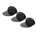3pcs Wall Speaker Floating Shelves Acrylic Waterproof Wall Mounted Speaker Display Stand for Baby Camera Small Alarm Clock Black