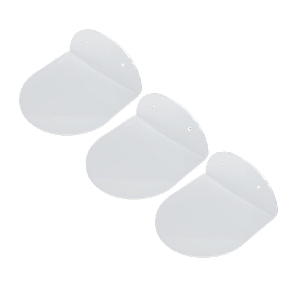 3pcs Wall Speaker Floating Shelves Acrylic Waterproof Wall Mounted Speaker Display Stand for Baby Camera Small Alarm Clock Transparent