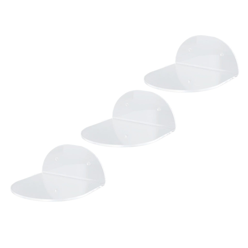 3pcs Wall Speaker Floating Shelves Acrylic Waterproof Wall Mounted Speaker Display Stand for Baby Camera Small Alarm Clock Transparent