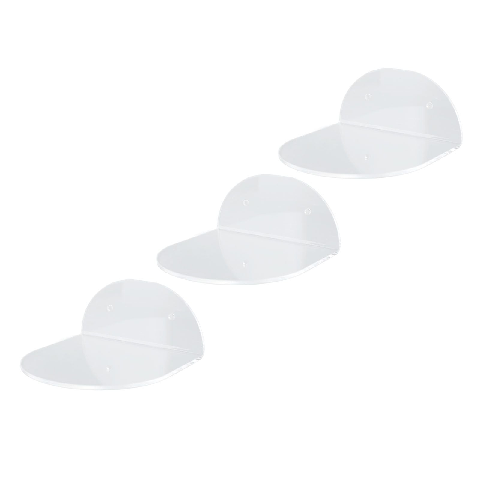 3pcs Wall Speaker Floating Shelves Acrylic Waterproof Wall Mounted Speaker Display Stand for Baby Camera Small Alarm Clock Transparent