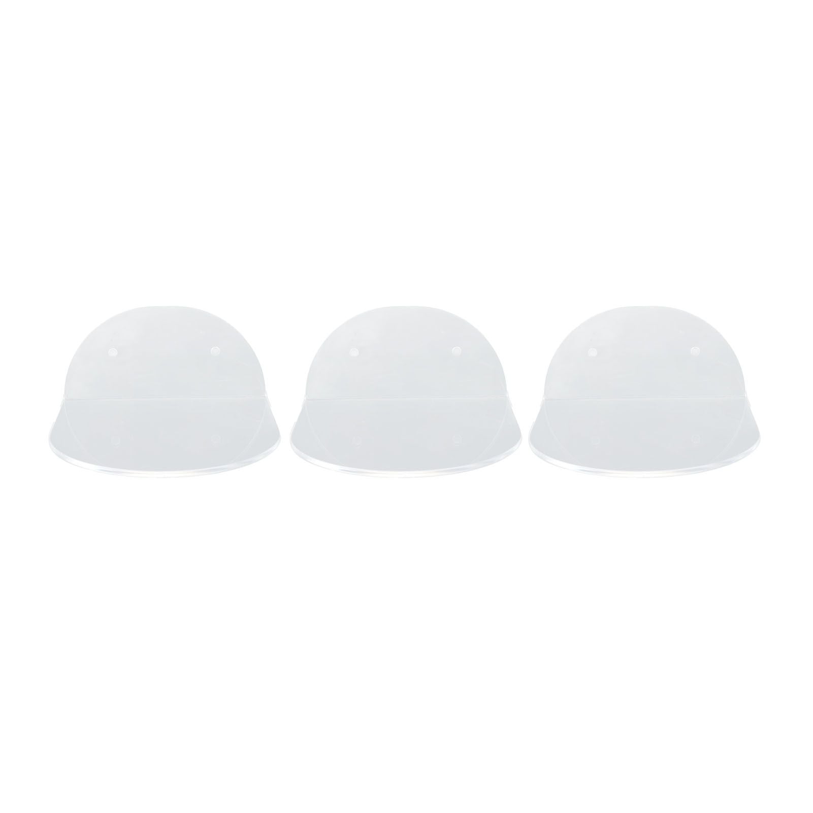 3pcs Wall Speaker Floating Shelves Acrylic Waterproof Wall Mounted Speaker Display Stand for Baby Camera Small Alarm Clock Transparent