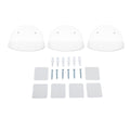 3pcs Wall Speaker Floating Shelves Acrylic Waterproof Wall Mounted Speaker Display Stand for Baby Camera Small Alarm Clock White