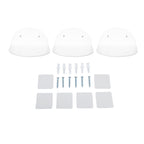 3pcs Wall Speaker Floating Shelves Acrylic Waterproof Wall Mounted Speaker Display Stand for Baby Camera Small Alarm Clock White