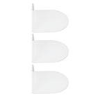 3pcs Wall Speaker Floating Shelves Acrylic Waterproof Wall Mounted Speaker Display Stand for Baby Camera Small Alarm Clock White