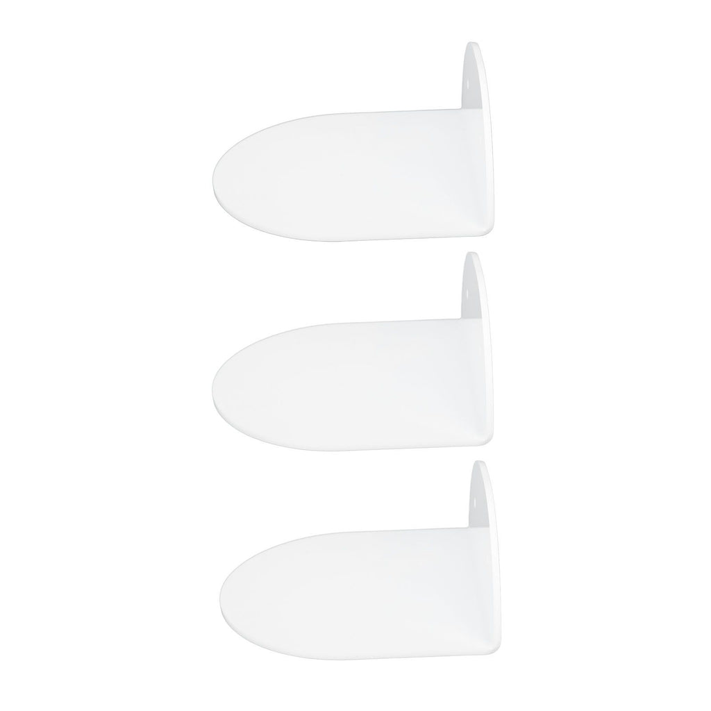 3pcs Wall Speaker Floating Shelves Acrylic Waterproof Wall Mounted Speaker Display Stand for Baby Camera Small Alarm Clock White