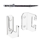 Samurai Sword Holder Horizontal Wall Mount Acrylic Sword Rack Flat Blade Display Stand with Screws Transparent