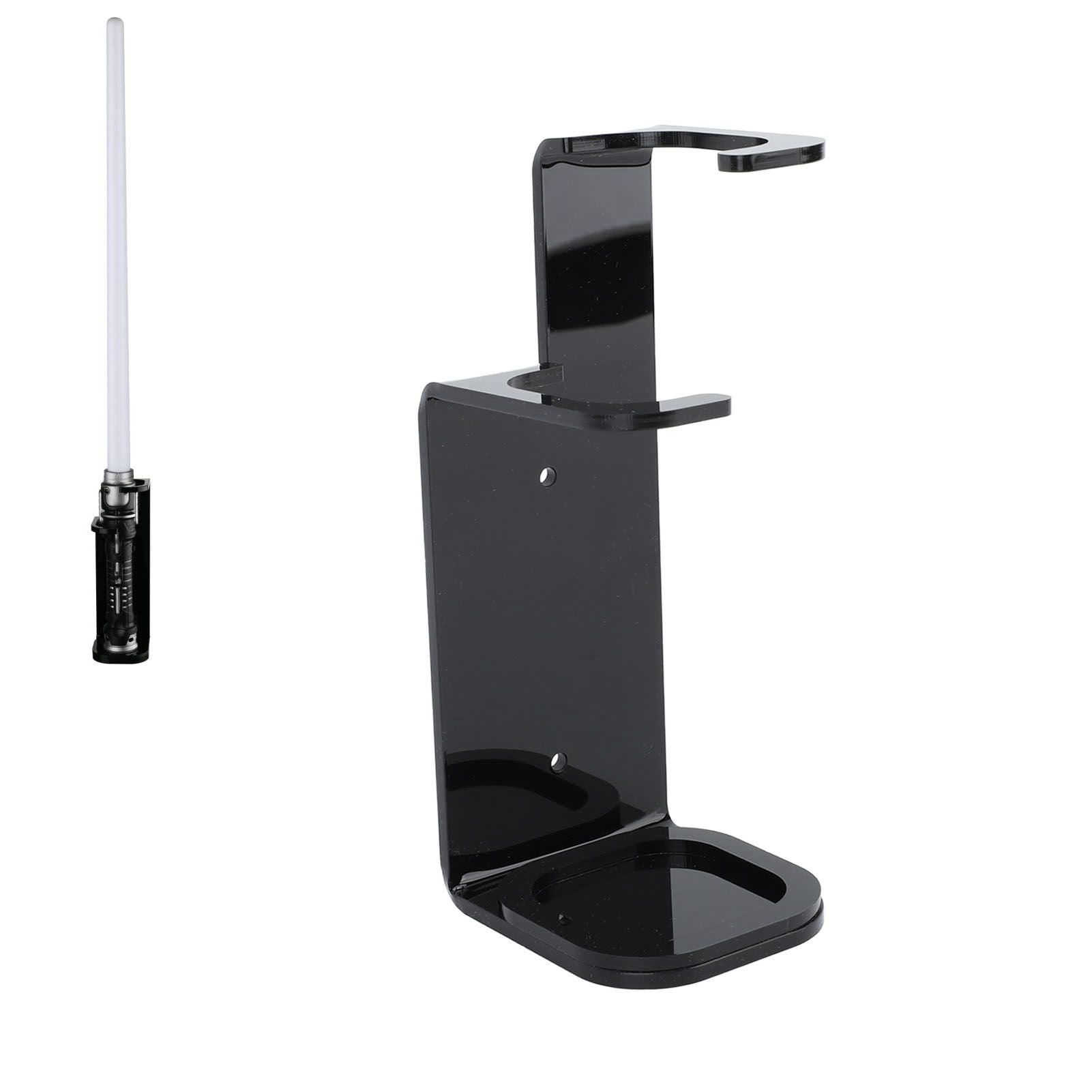 Lightsaber Wall Mount Stand Acrylic Stable Wall Mounted Lightsaber Display Rack for Home Bedroom Black