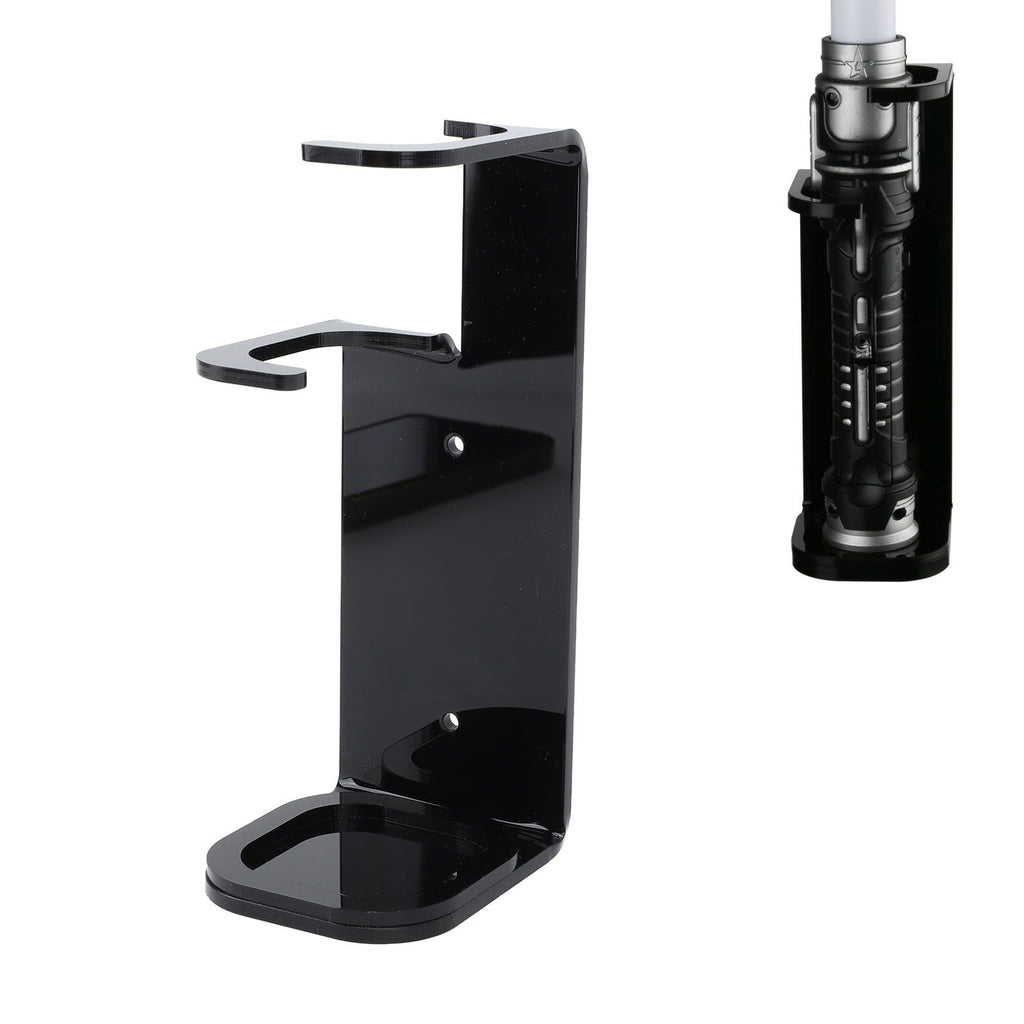 Lightsaber Wall Mount Stand Acrylic Stable Wall Mounted Lightsaber Display Rack for Home Bedroom Black