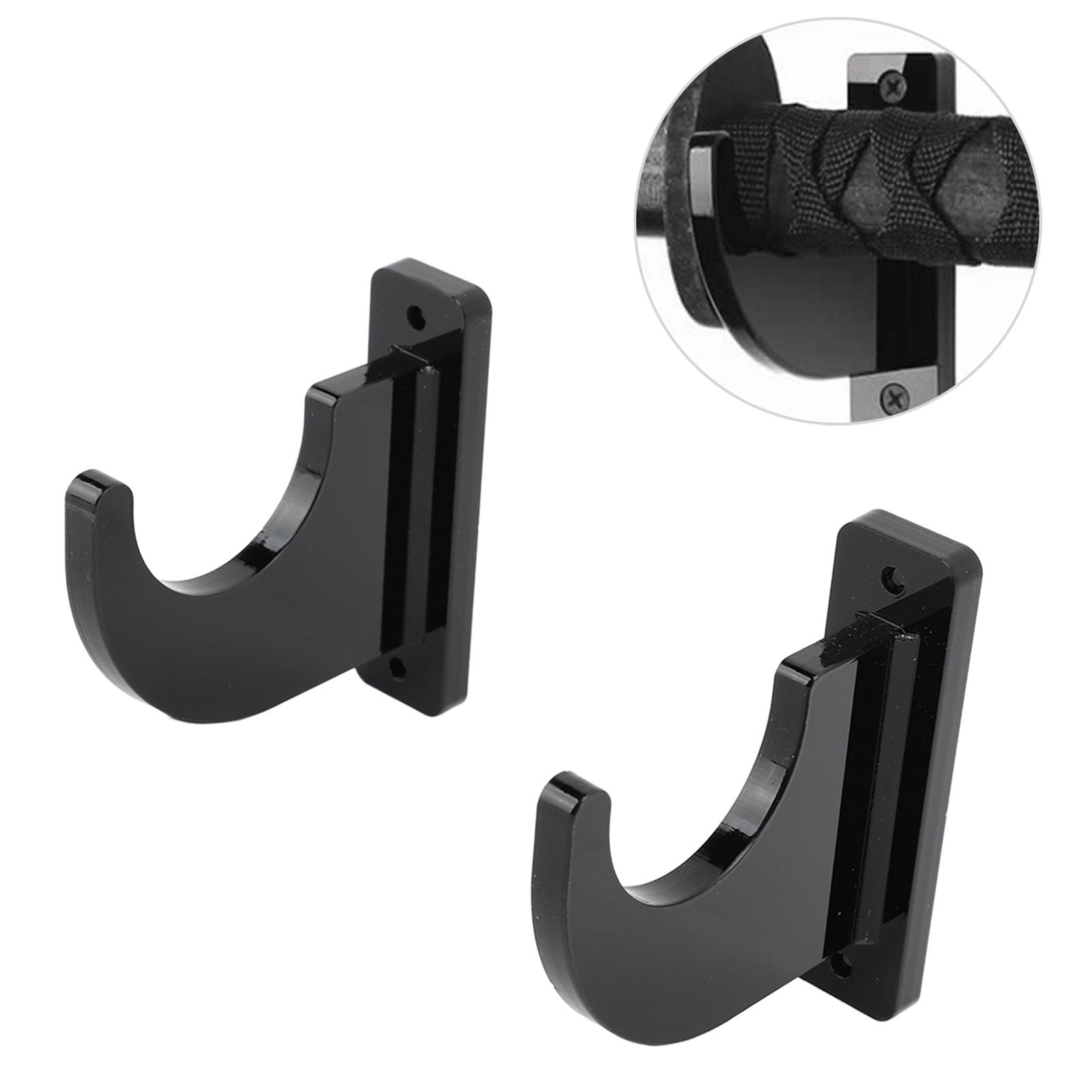 2 PCS Sword Holder Acrylic Wall Mount Polished Strong Load Bearing Adjustable Sword Hook for Axes Knives Lightsabers