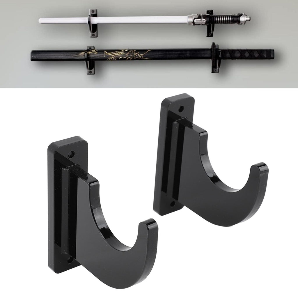2 PCS Sword Holder Acrylic Wall Mount Polished Strong Load Bearing Adjustable Sword Hook for Axes Knives Lightsabers