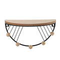 Modern Wall Shelves Fan Shaped Textured Exquisite Floating Shelves for Living Rooms Bedrooms Study Rooms Black