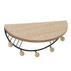 Modern Wall Shelves Fan Shaped Textured Exquisite Floating Shelves for Living Rooms Bedrooms Study Rooms Black