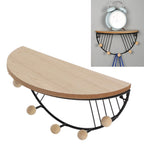 Modern Wall Shelves Fan Shaped Textured Exquisite Floating Shelves for Living Rooms Bedrooms Study Rooms Black