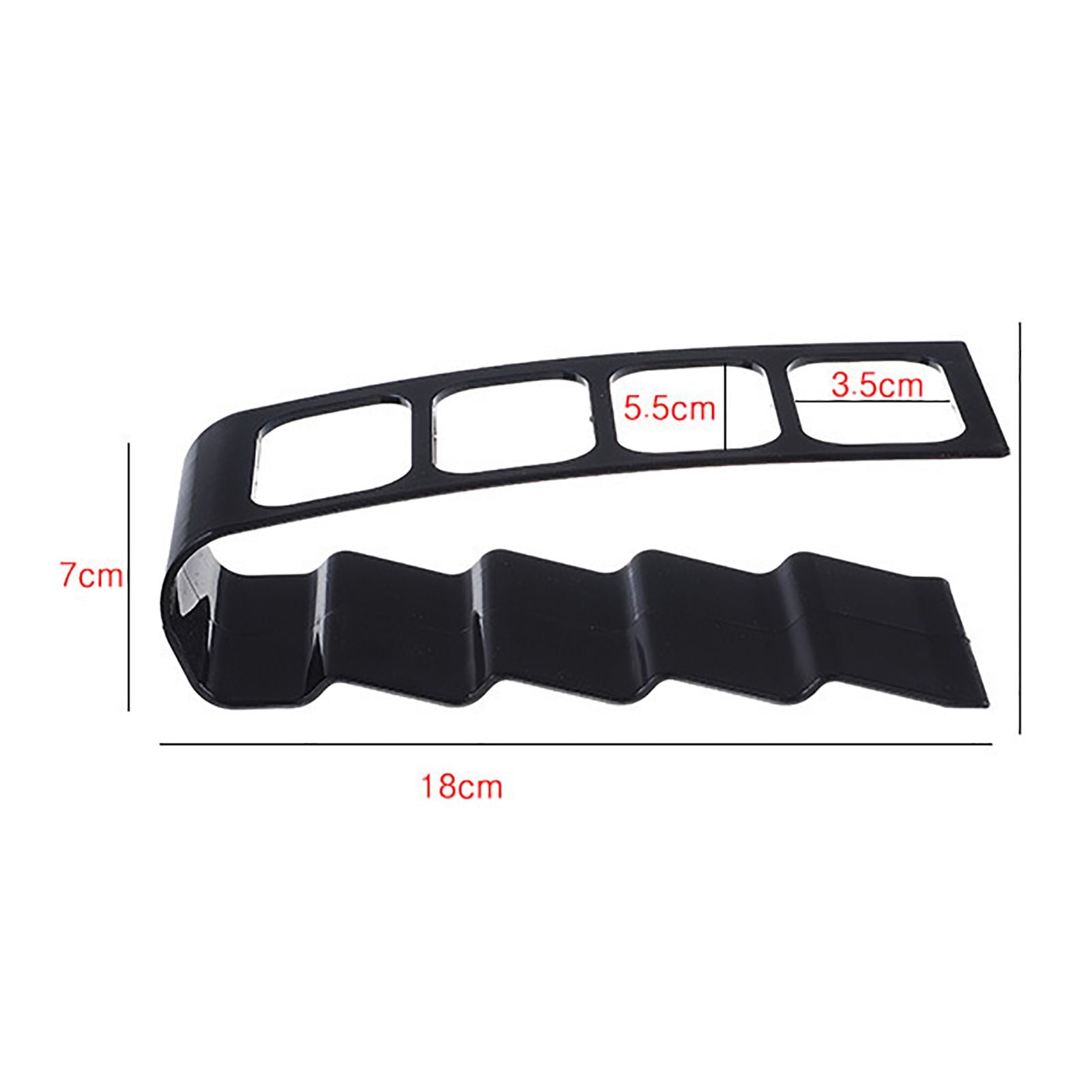 Remote Control Holder with 4 Compartments Plastic Easily Accessible TV Remote Caddy for Media Accessories Black