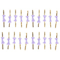 20pcs Bow Knot Twist Ties Biscuits Cookies DIY Baking Bag Ties for Gift Wrapping Weddings PartiesPurple