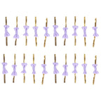 20pcs Bow Knot Twist Ties Biscuits Cookies DIY Baking Bag Ties for Gift Wrapping Weddings PartiesPurple