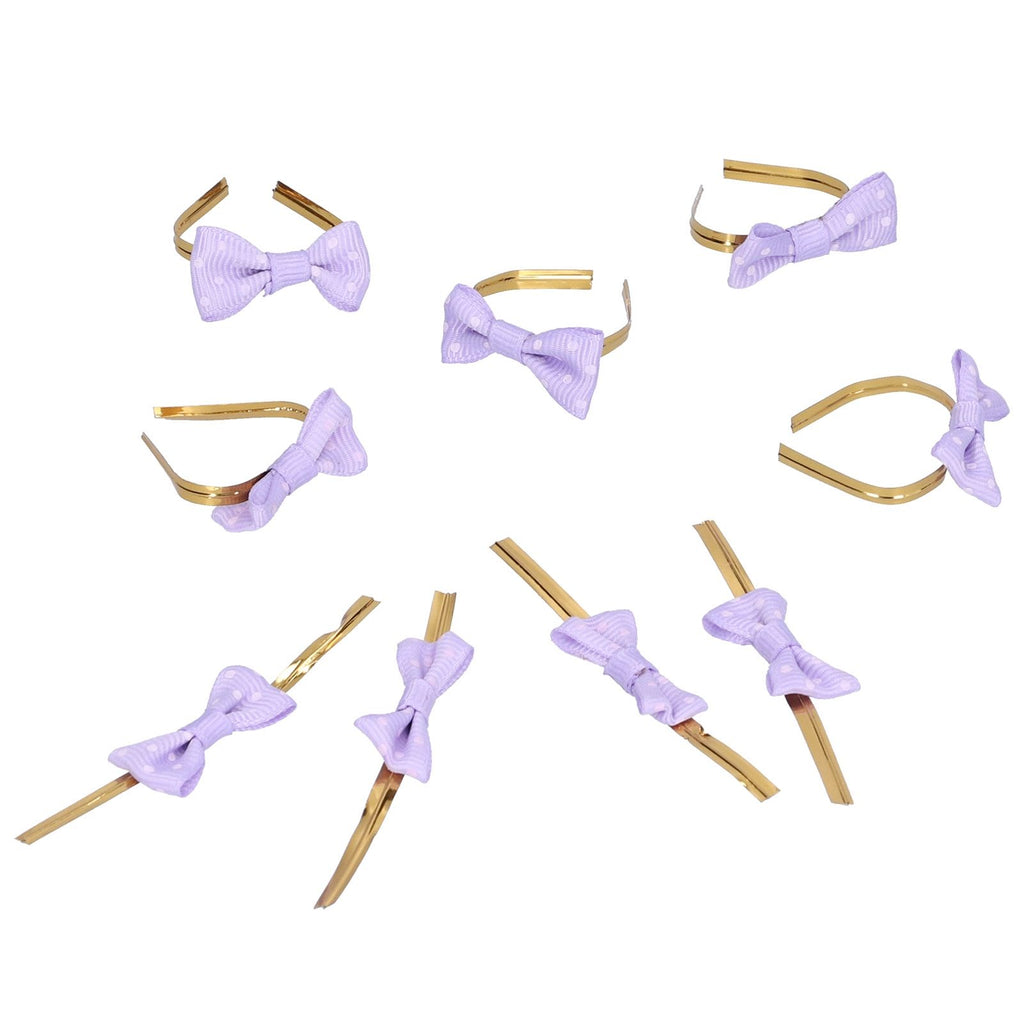 20pcs Bow Knot Twist Ties Biscuits Cookies DIY Baking Bag Ties for Gift Wrapping Weddings PartiesPurple