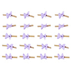 20pcs Bow Knot Twist Ties Biscuits Cookies DIY Baking Bag Ties for Gift Wrapping Weddings PartiesPurple
