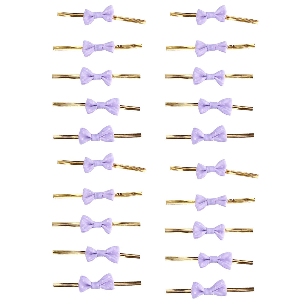 20pcs Bow Knot Twist Ties Biscuits Cookies DIY Baking Bag Ties for Gift Wrapping Weddings PartiesPurple