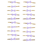 20pcs Bow Knot Twist Ties Biscuits Cookies DIY Baking Bag Ties for Gift Wrapping Weddings PartiesPurple