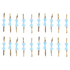 20pcs Bow Knot Twist Ties Biscuits Cookies DIY Baking Bag Ties for Gift Wrapping Weddings PartiesBlue